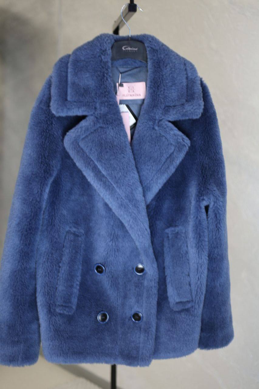 Шубка-пиджак синяя Vira