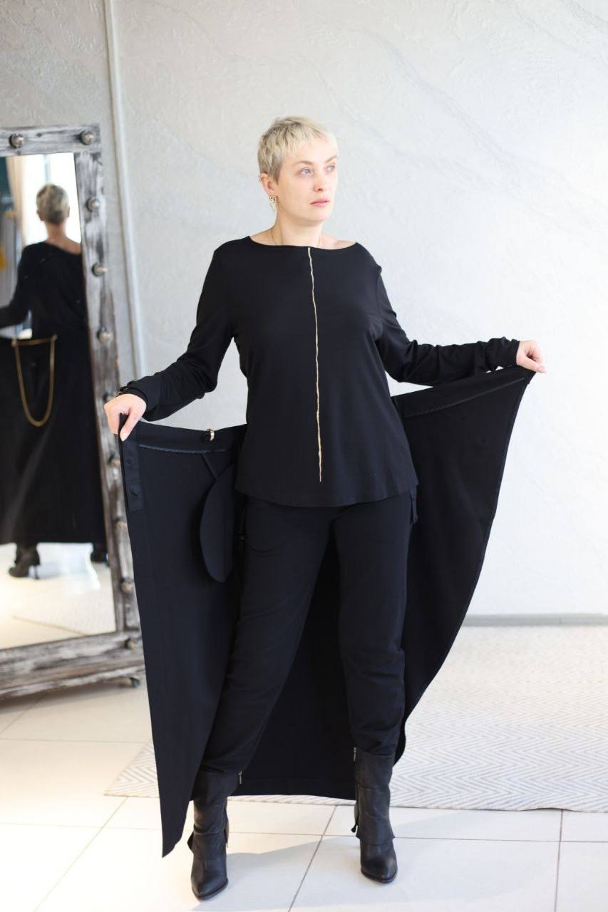 Юбка Erik Laffero черн джерси