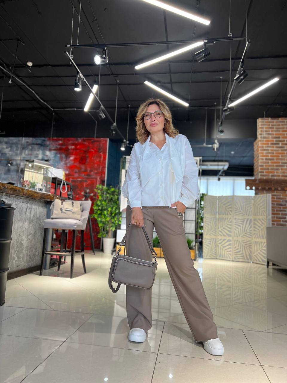 Блуза белая Ania Schierhold с бантом