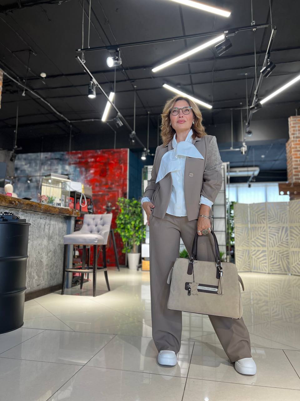 Блуза белая Ania Schierhold с бантом