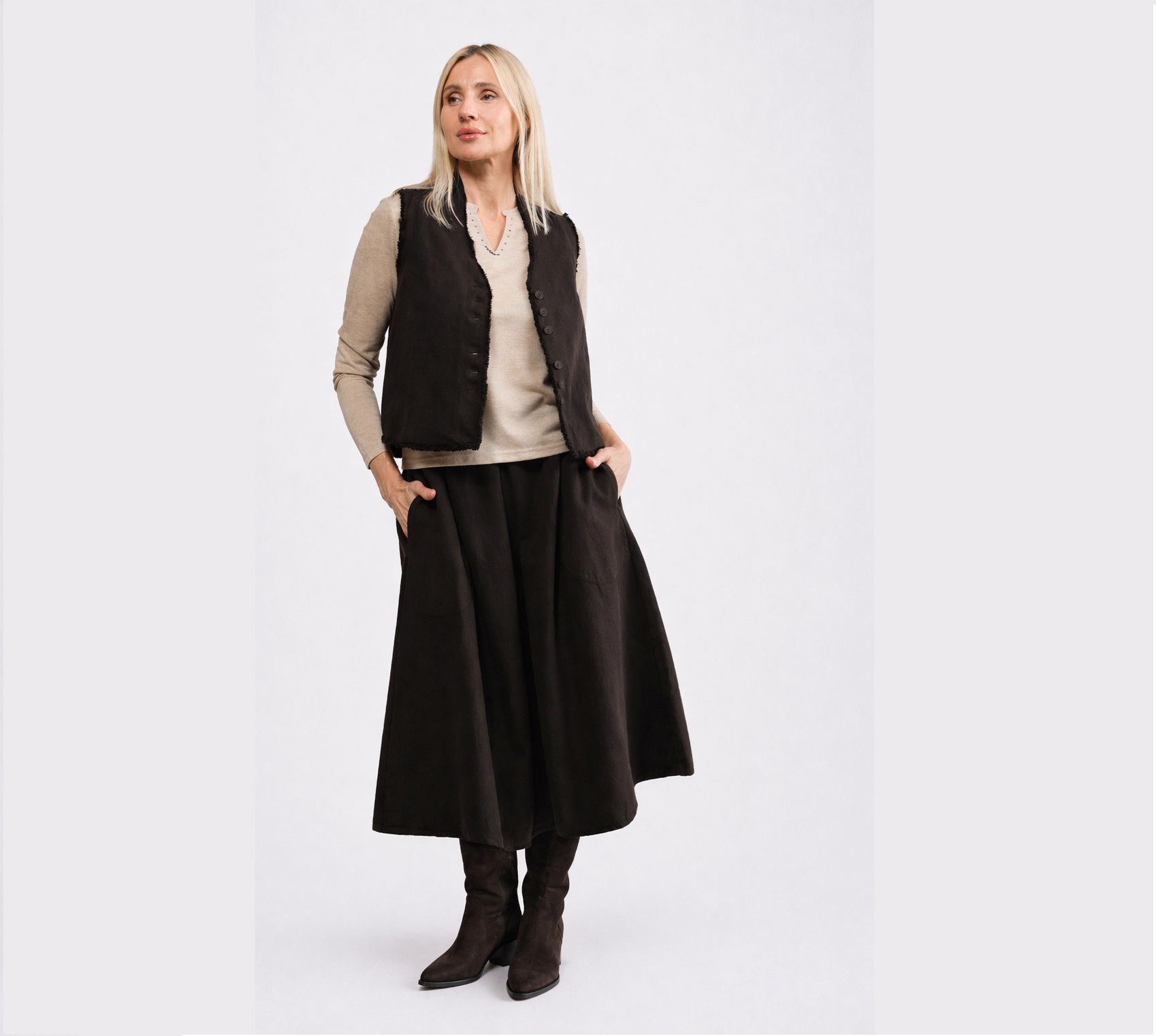 Юбка Aequamente цвет коричневый