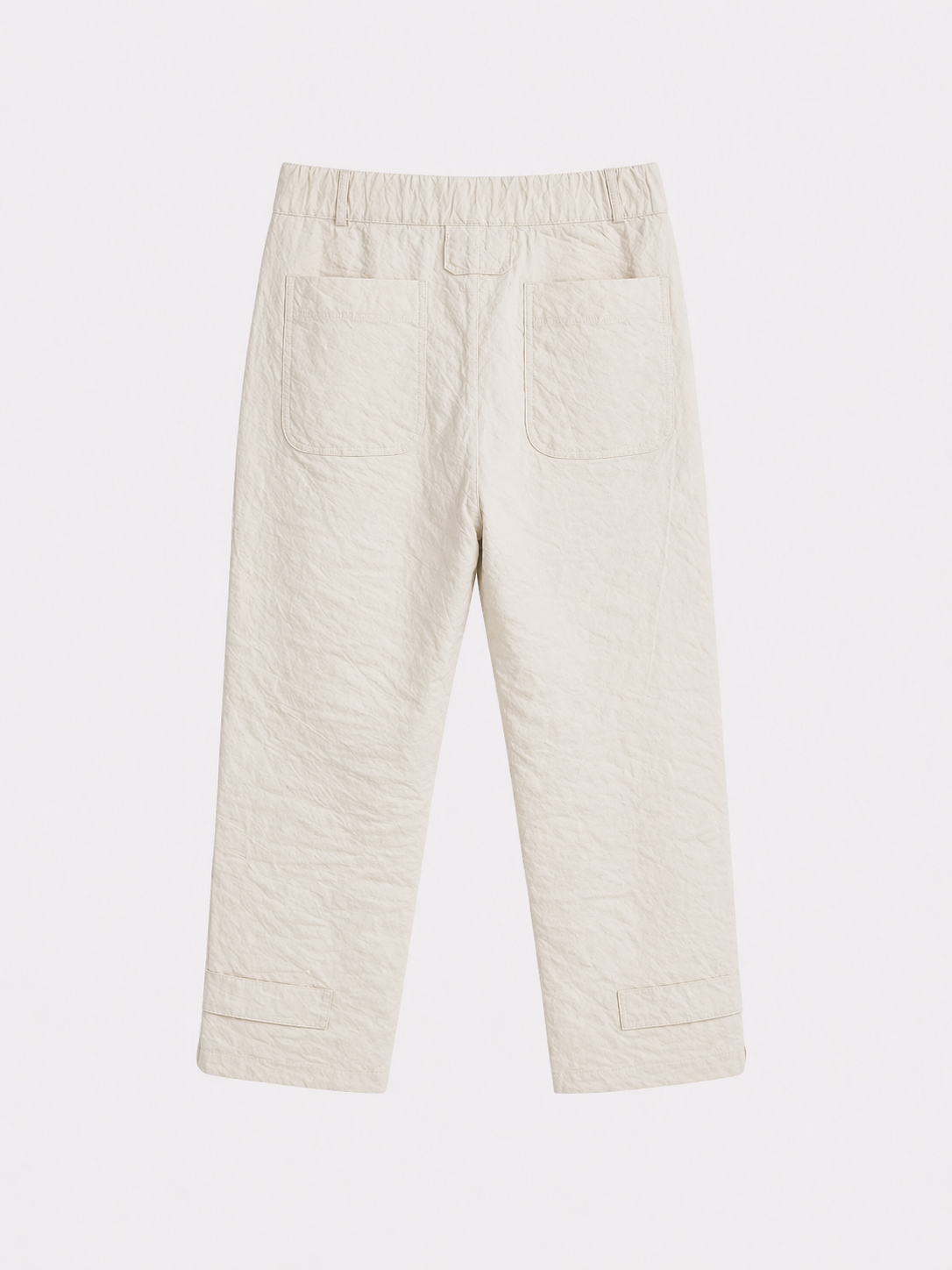 Брюки Aequamente цвет мел, жатка низ разрезы