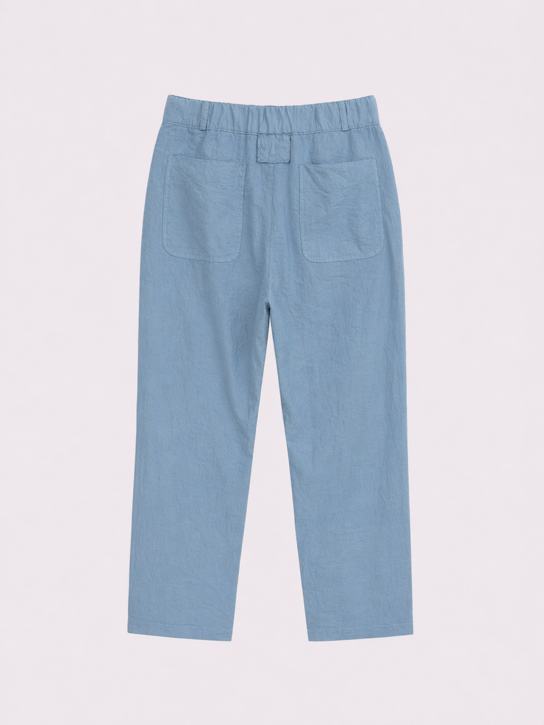 Брюки Aequamente цвет небесно-голубой, жатка, низ разрезы