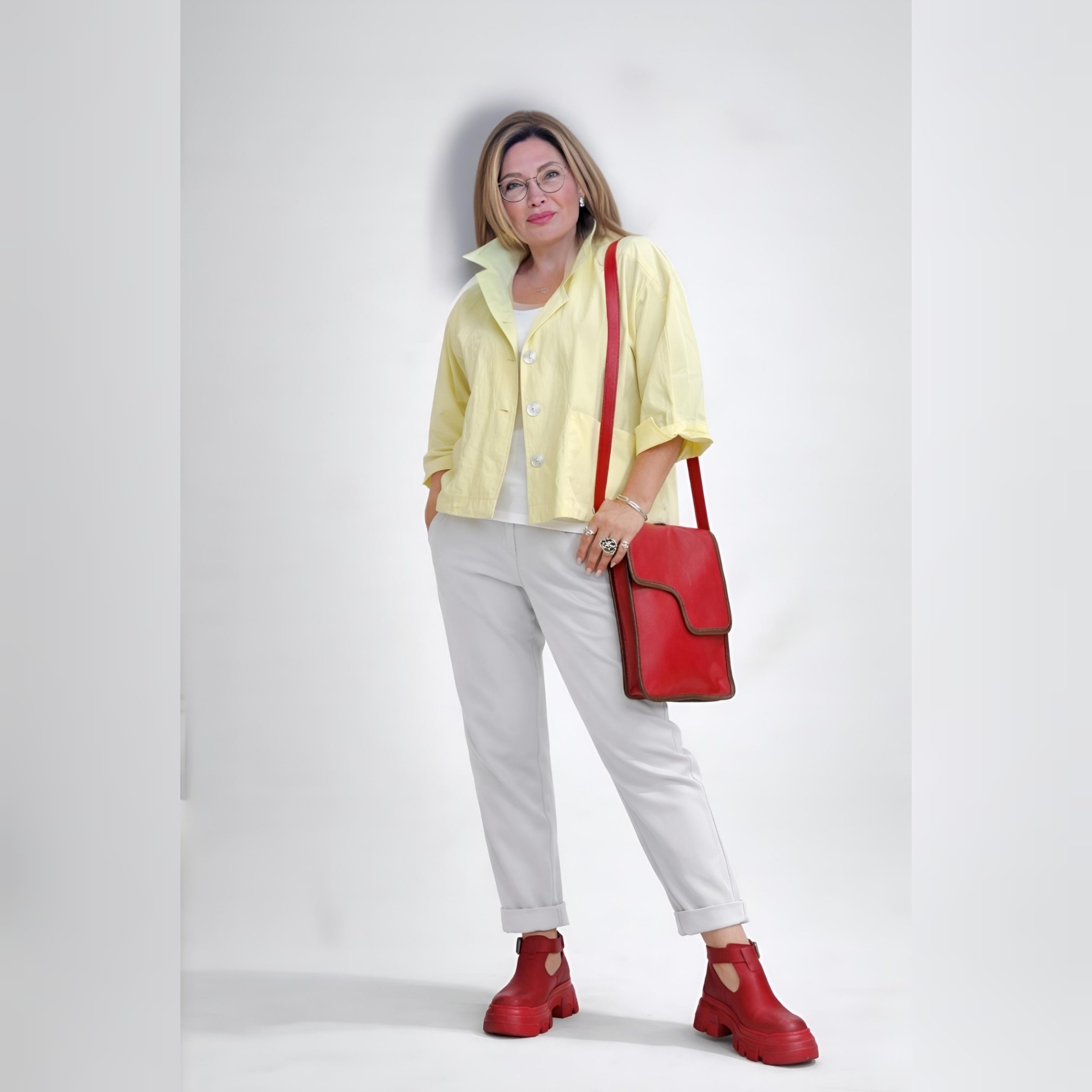 Жакет IKona цв лимон карман