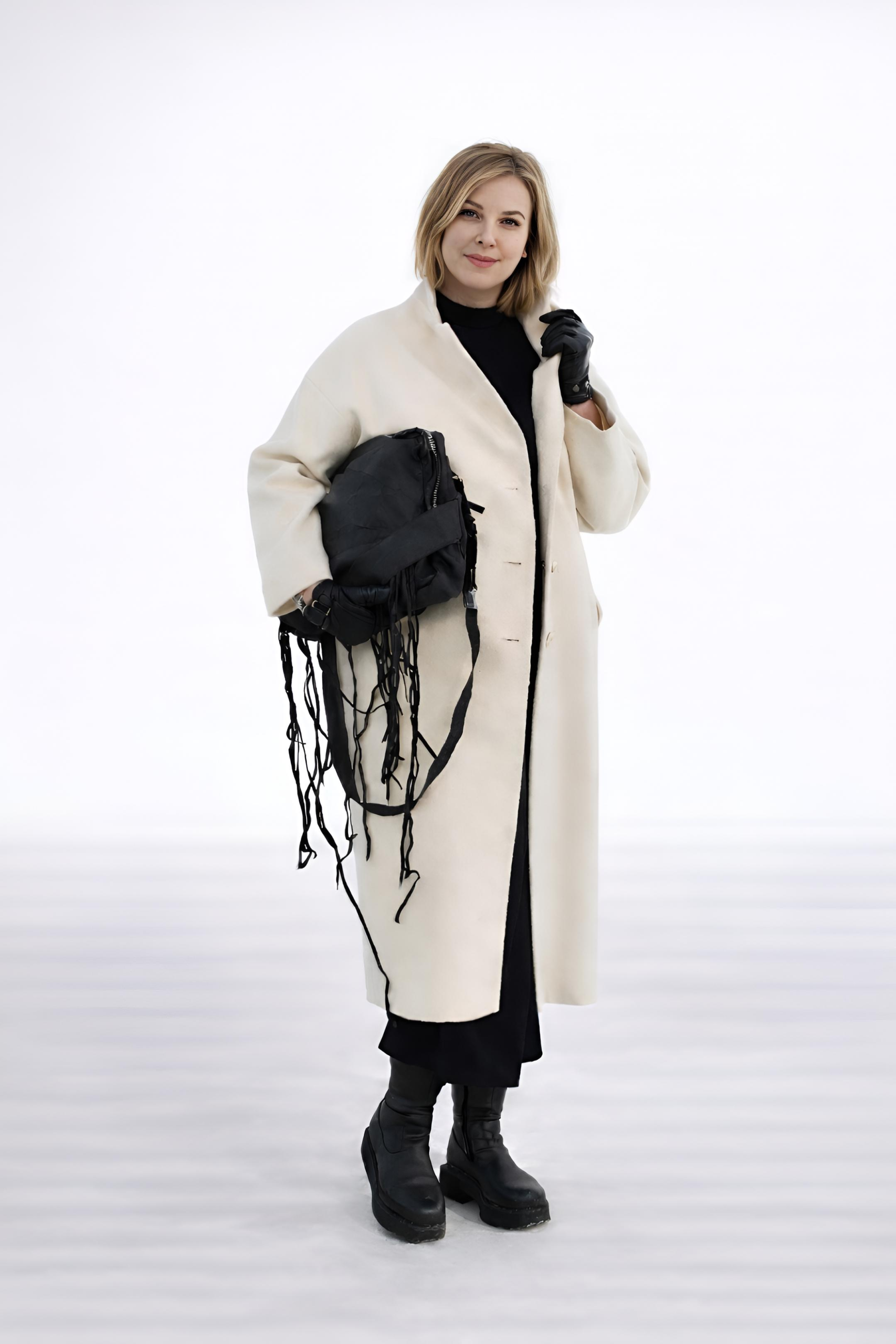 Пальто Rachellfabri Овер молочное