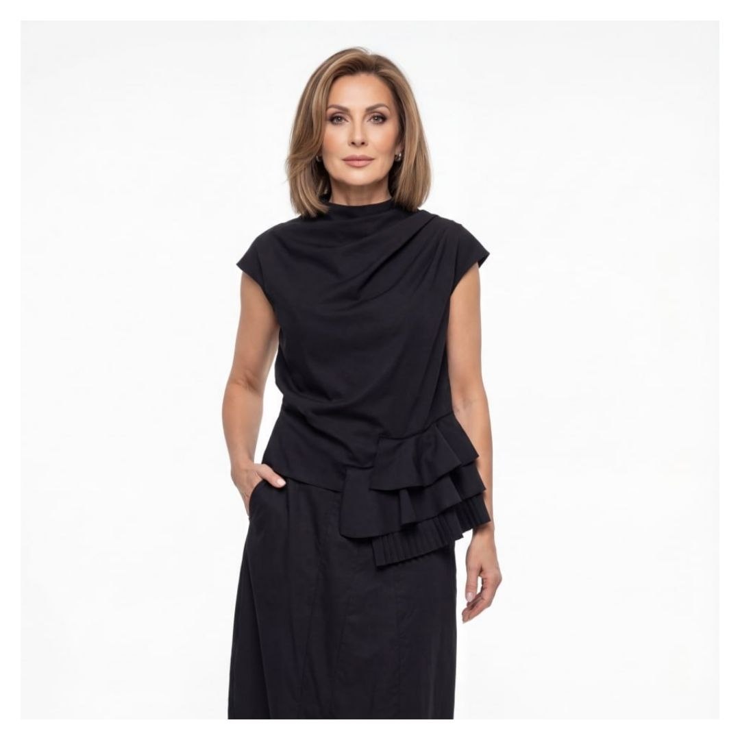 Блуза SORT AARHUS черный баска