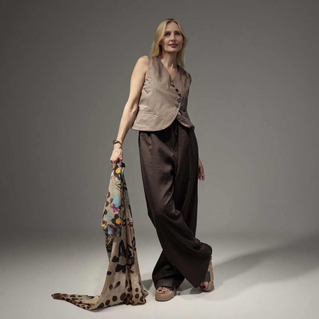 Комбинезон Hassfashion коричн тонк бретели