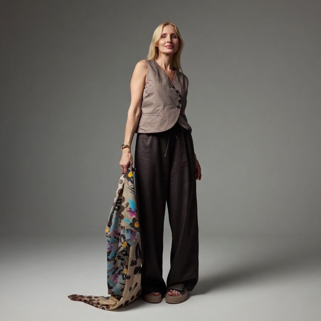 Комбинезон Hassfashion коричн тонк бретели